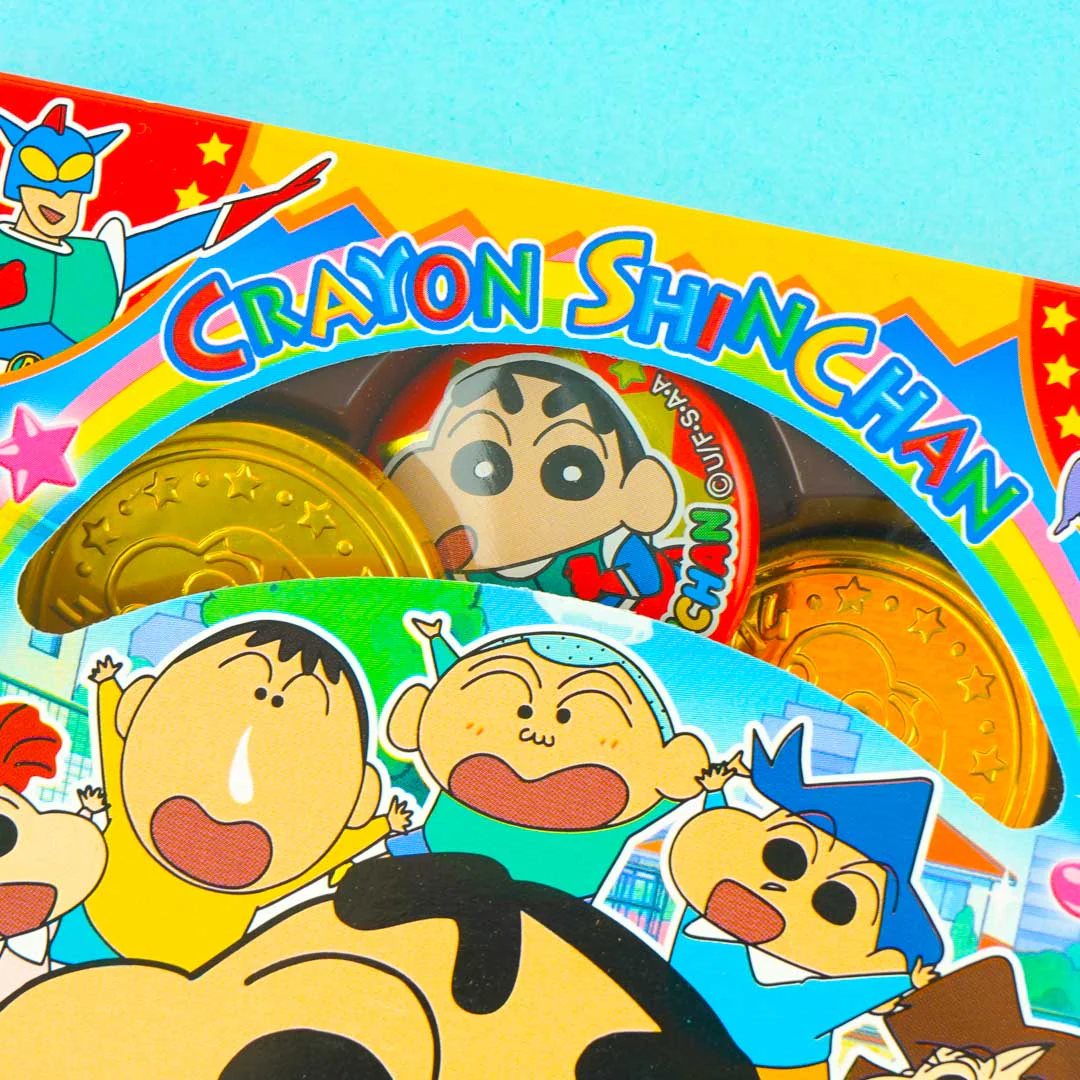Crayon Shin-Chan Chocolate Coins & Badge - Image 2
