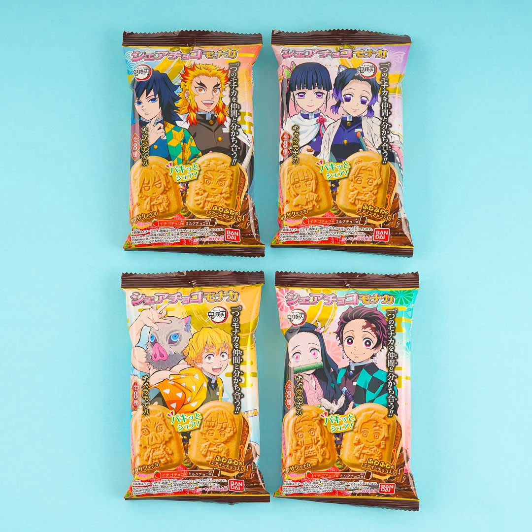 Demon Slayer Double Monaka Wafers - Milk & Strawberry Chocolate - Image 3