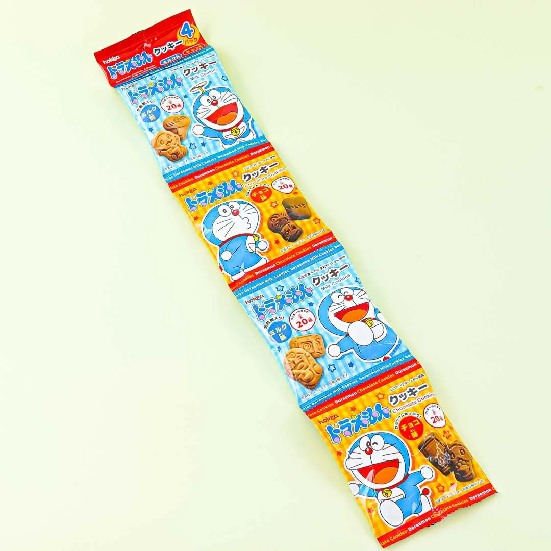 Doraemon Chocolate & Milk Character Cookies Set - 4 pcs