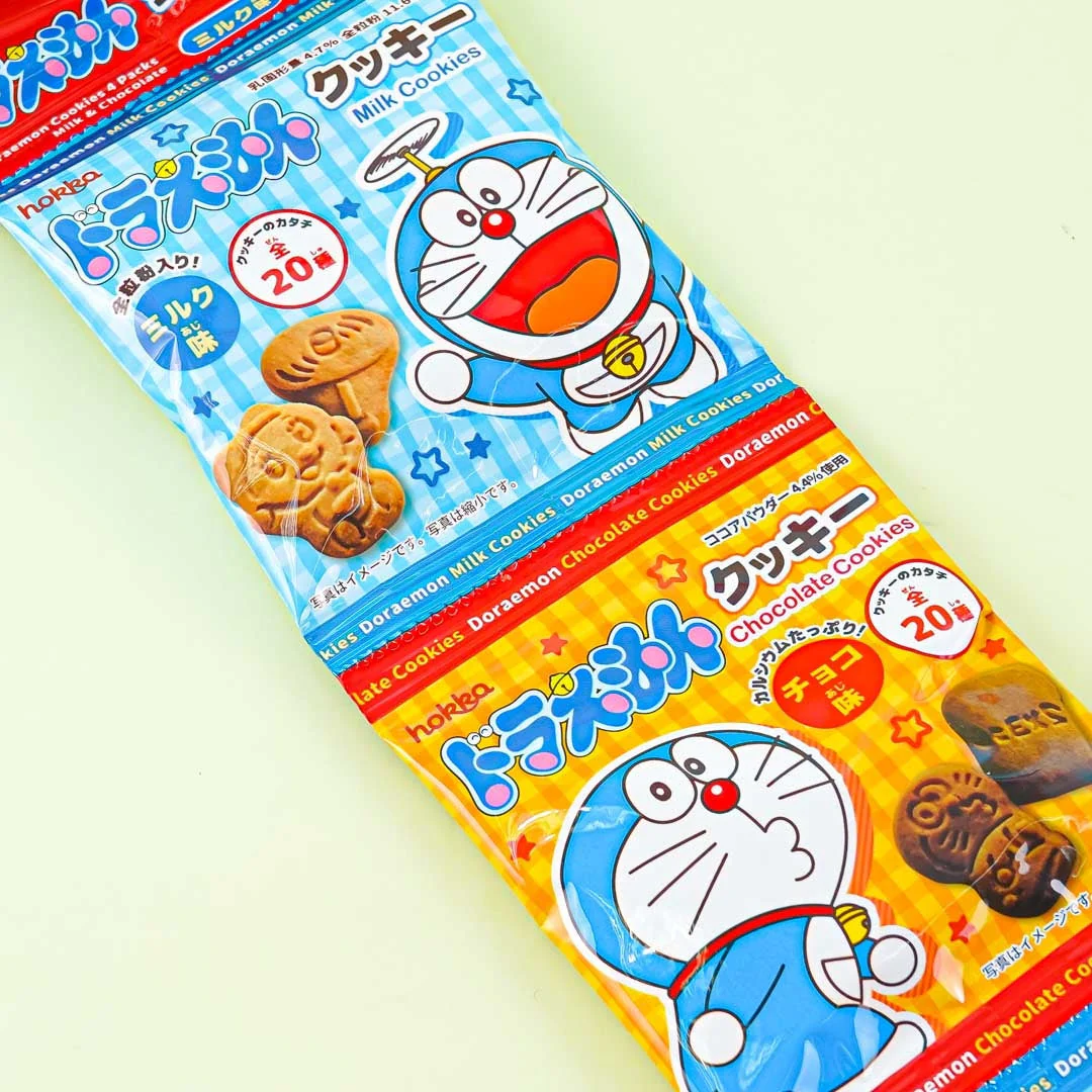 Doraemon Chocolate & Milk Character Cookies Set - 4 pcs - Image 2