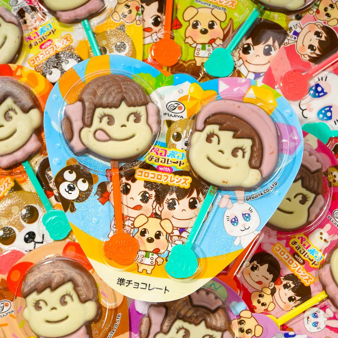 Fujiya Peko & Poko Chocolate Lollipop - 2pcs