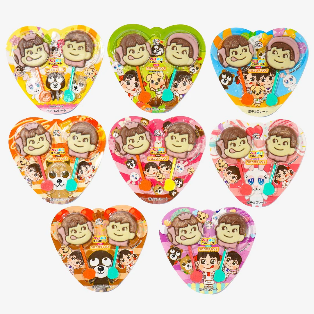 Fujiya Peko & Poko Chocolate Lollipop - 2pcs - Image 2