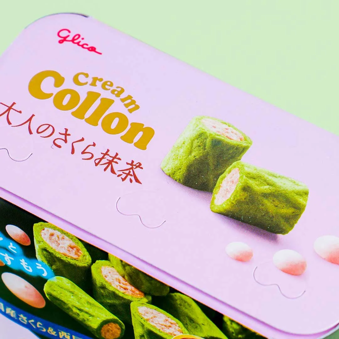 Glico Collon Biscuit Roll - Sakura & Matcha - Image 3