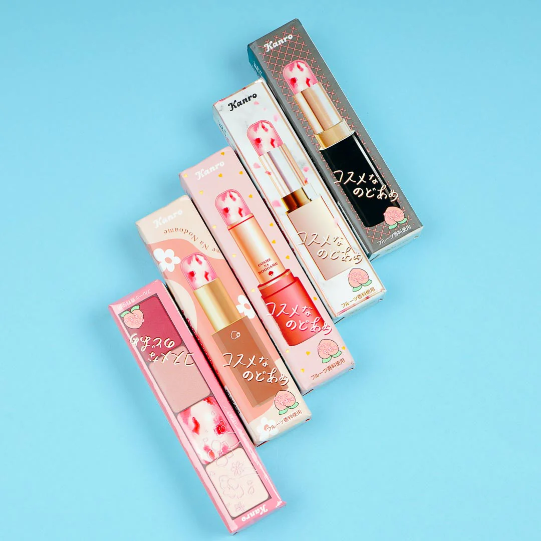 Kanro Cosmetic Lipstick Throat Candy - Strawberry Peach - Image 2