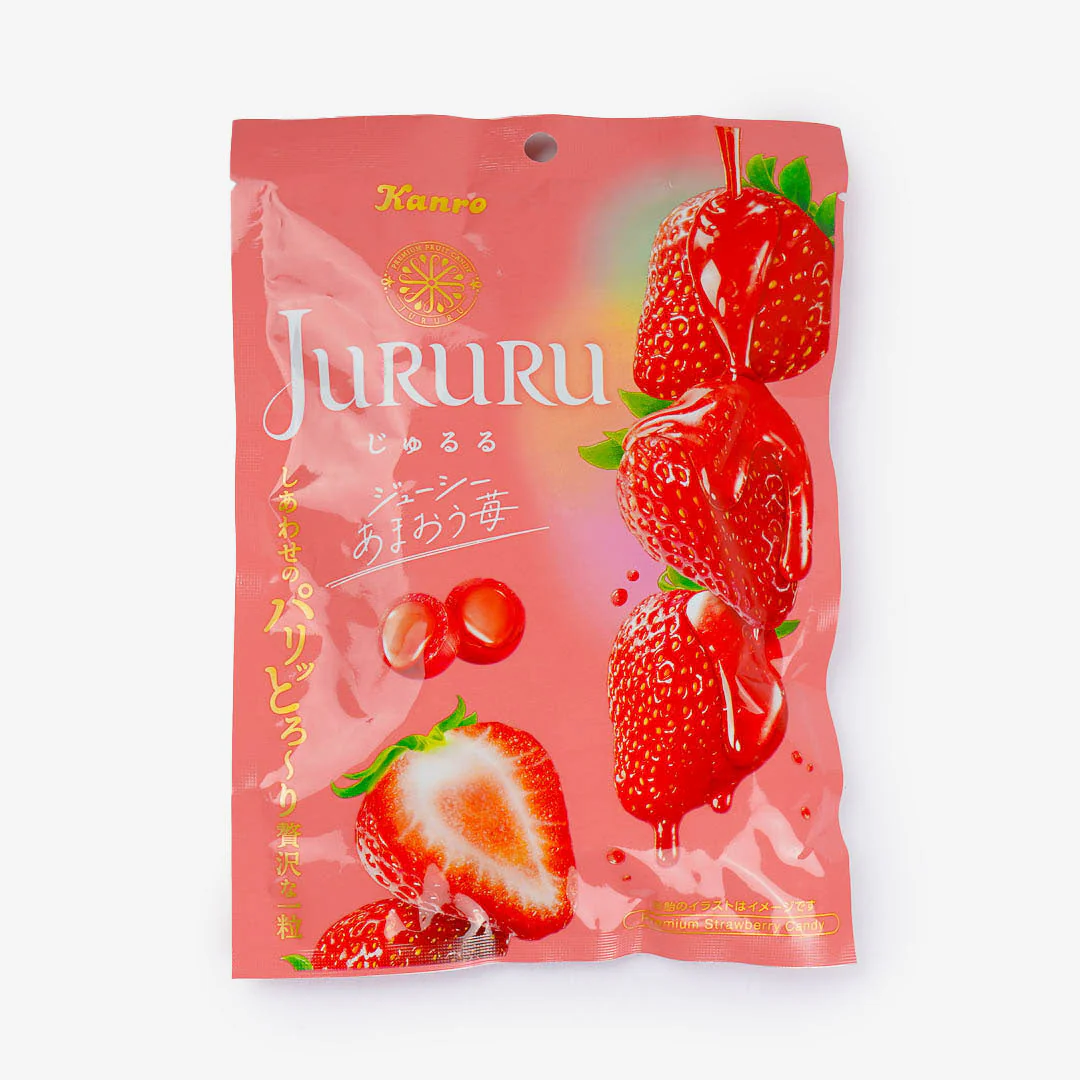 Kanro Jururu Premium Candy - Amaou Strawberry - Image 2