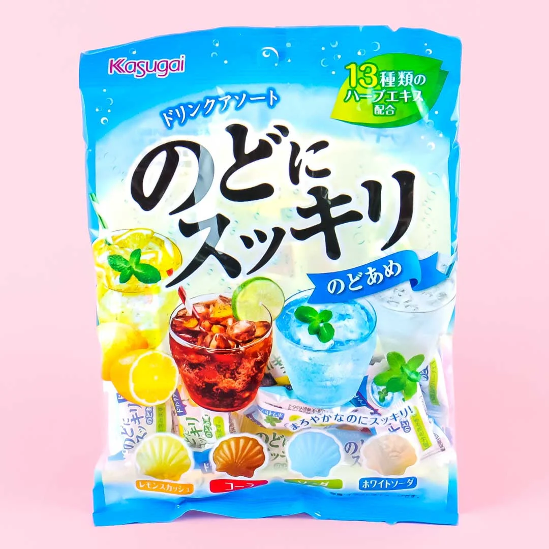Kasugai Refreshing Seashell Throat Candy - Assorted Drinks