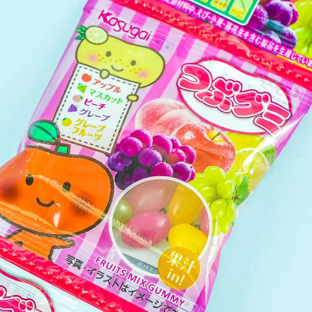 Kasugai Tsubu Fruit Mix Gummy Candy Set - 5 pcs - Image 2