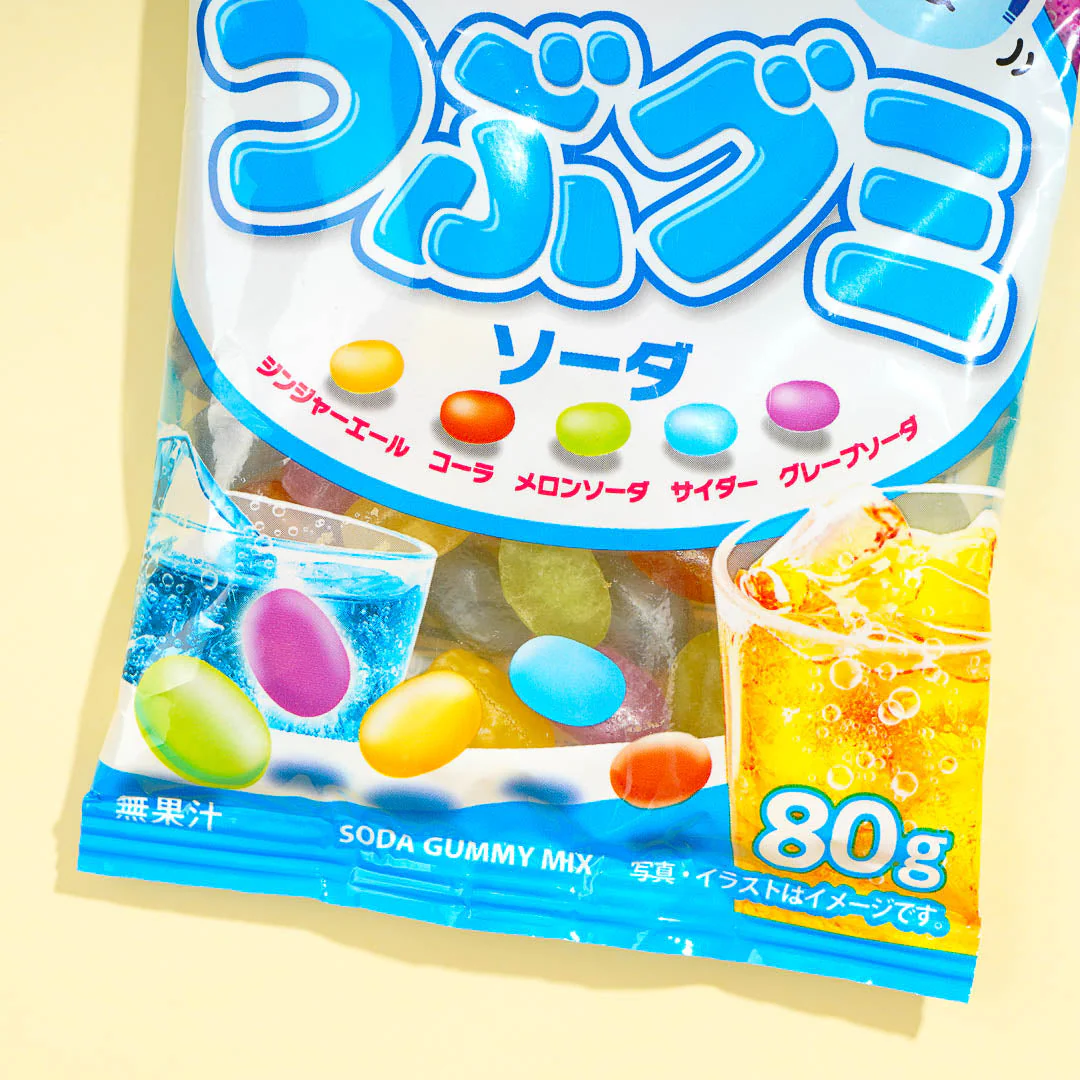 Kasugai Tsubu Gummy Candy - Soda Mix - Image 2
