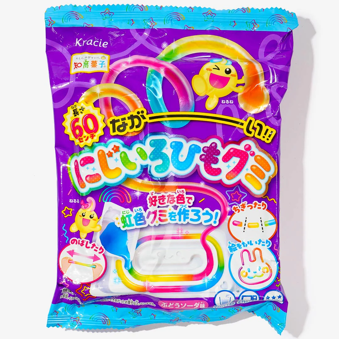 Kracie Long Rainbow String Gummy DIY Candy