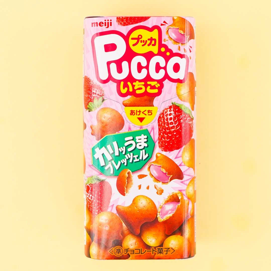Meiji Pucca Biscuits - Strawberry Chocolate