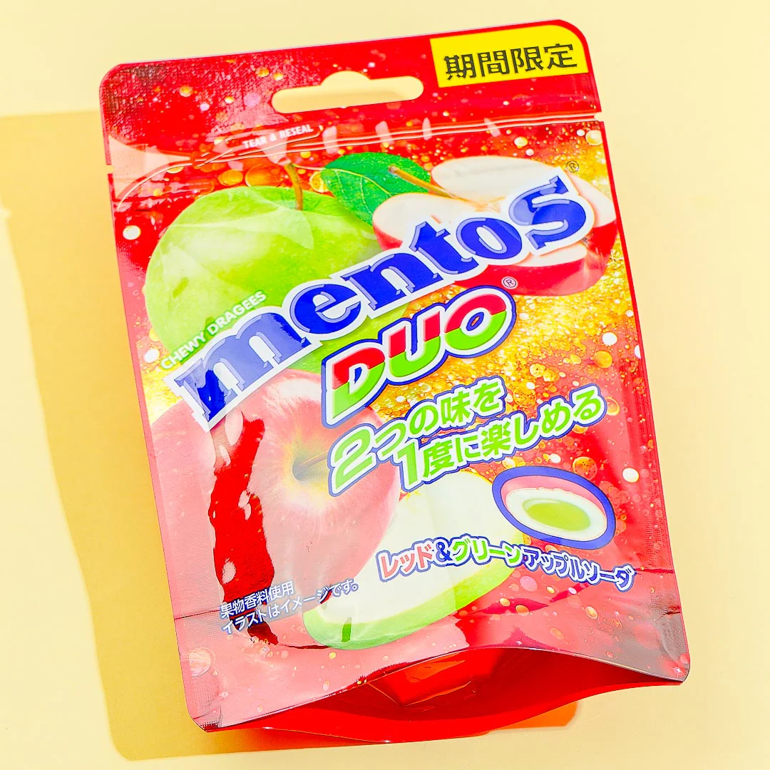 Mentos DUO Candy - Red & Green Apple Soda