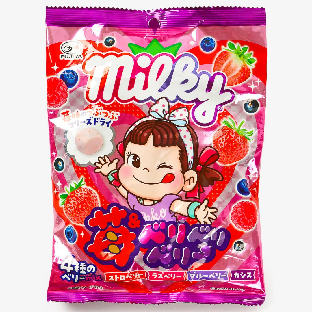 Milky Peko-Chan Soft Candy - 4 Types of Berries