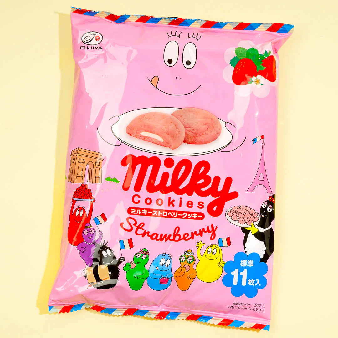 Milky x Barbapapa Cookies - Strawberry