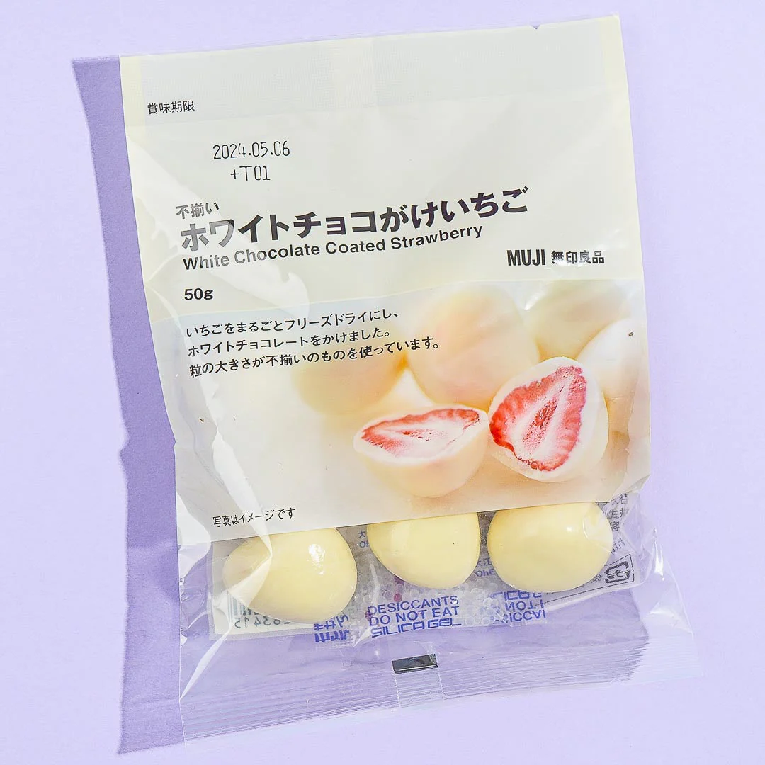 MUJI White Chocolate Coated Strawberry