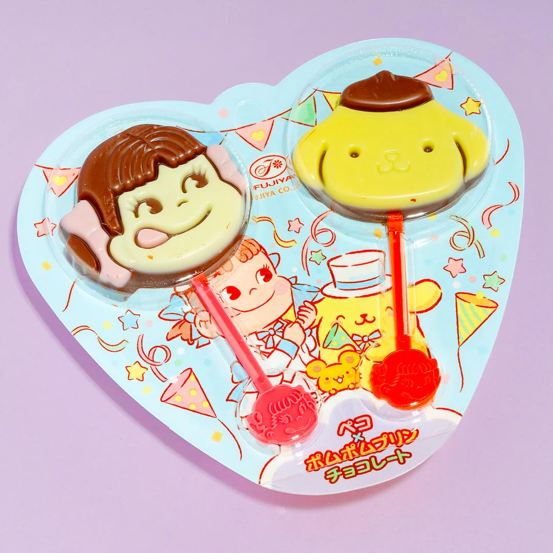 Peko-Chan & Pompompurin Choco Lollipops - Image 3