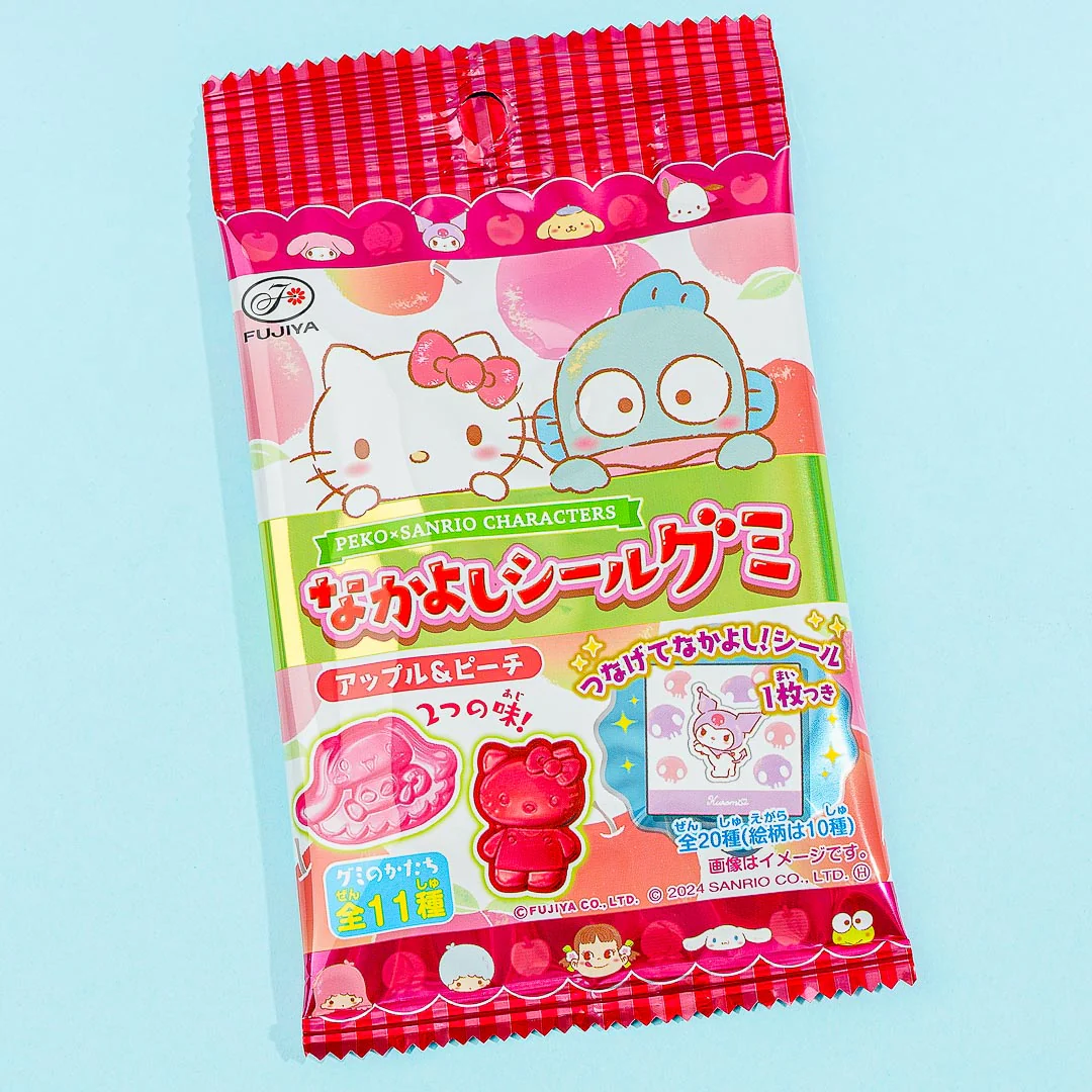 Peko-Chan x Sanrio Characters Nakayoshi Seal Gummy - Apple & Peach - Image 3