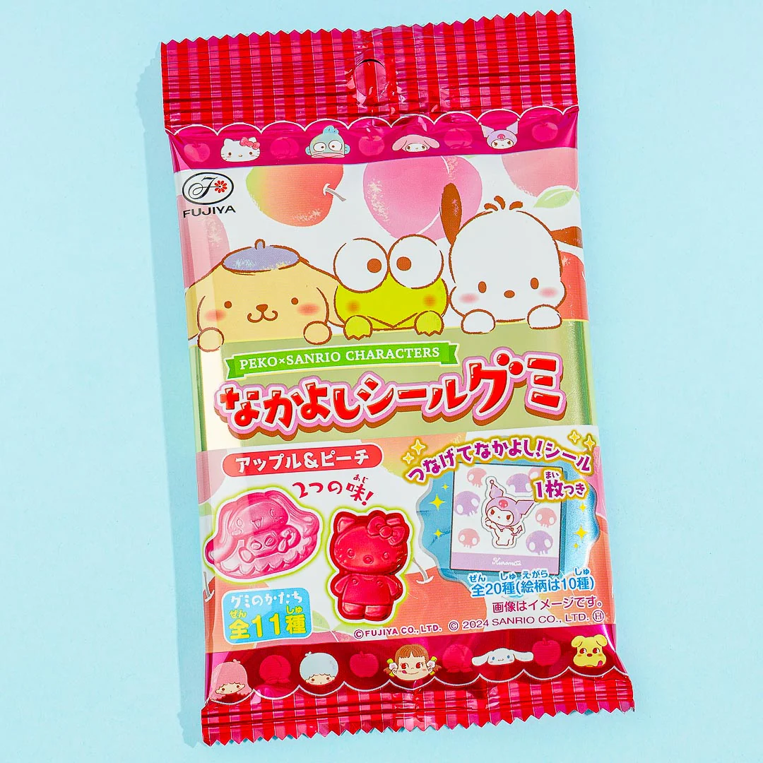 Peko-Chan x Sanrio Characters Nakayoshi Seal Gummy - Apple & Peach - Image 5