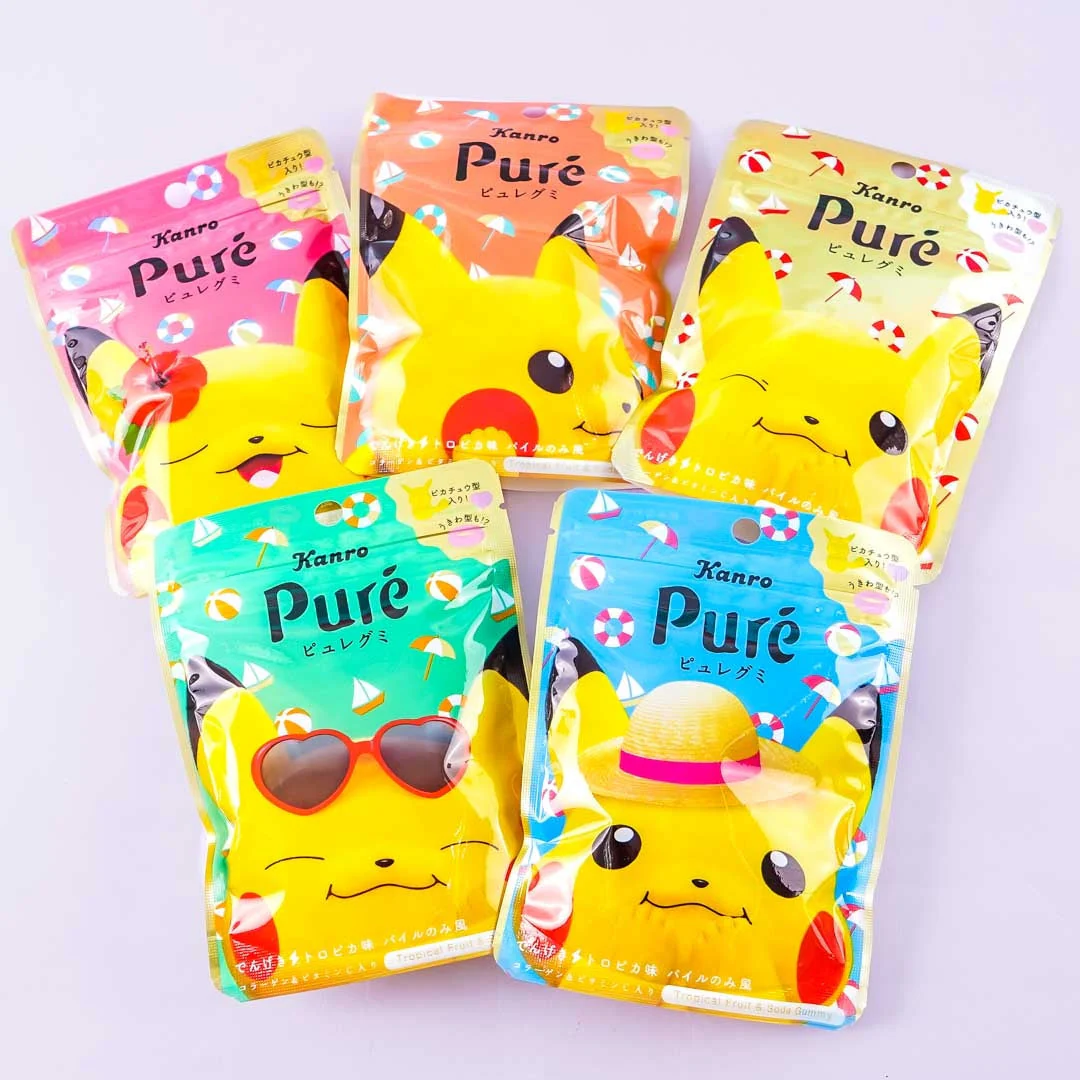 Kanro Puré Summer Pikachu Gummy - Tropical Fruit & Soda - Image 3