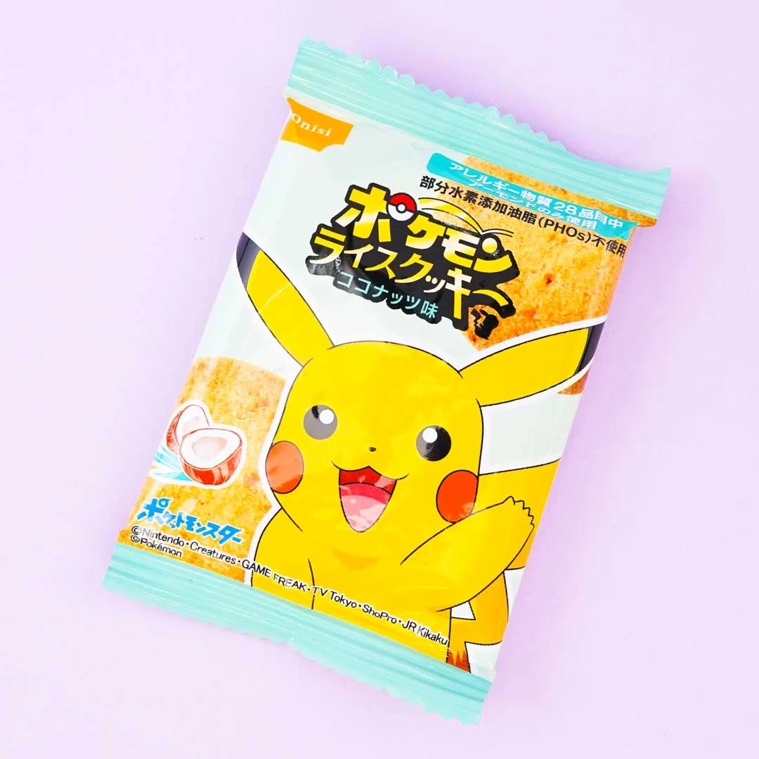 Pokémon Pikachu Rice Flour Cookies - Coconut
