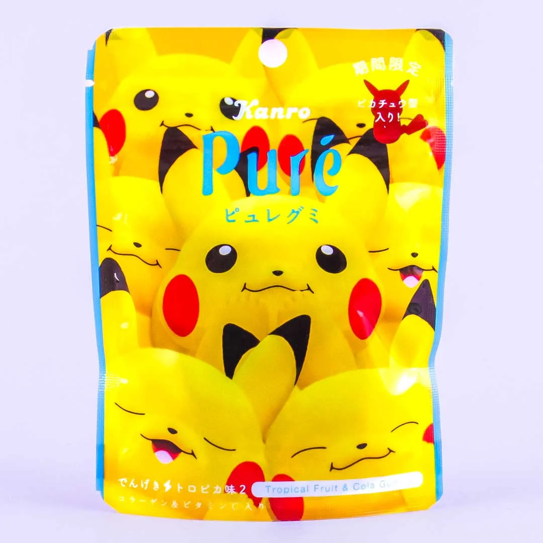 Kanro Puré Premium Gummy - Pokemon Tropical Fruit & Cola