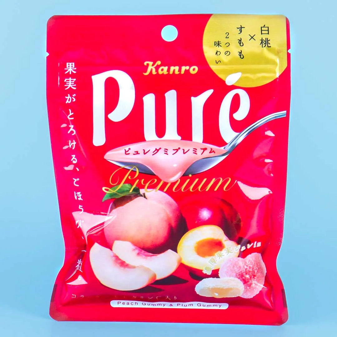 Kanro Puré Gummy - Peach & Plum