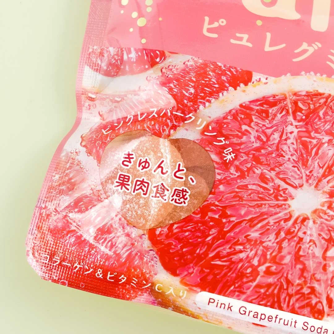 Kanro Puré Heart Gummy - Pink Grapefruit Soda - Image 2