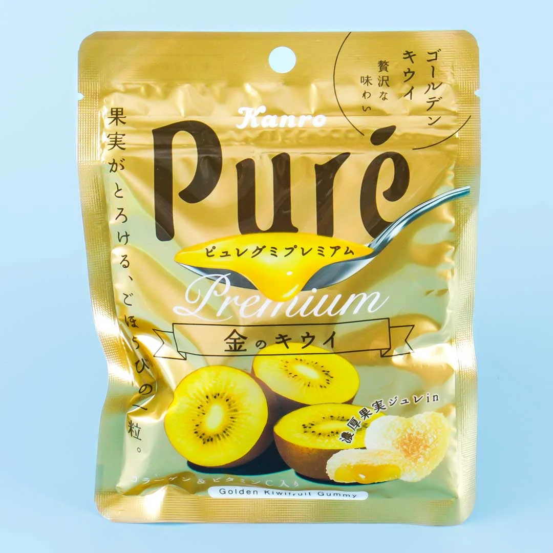 Kanro Puré Premium Gummy - Golden Kiwi