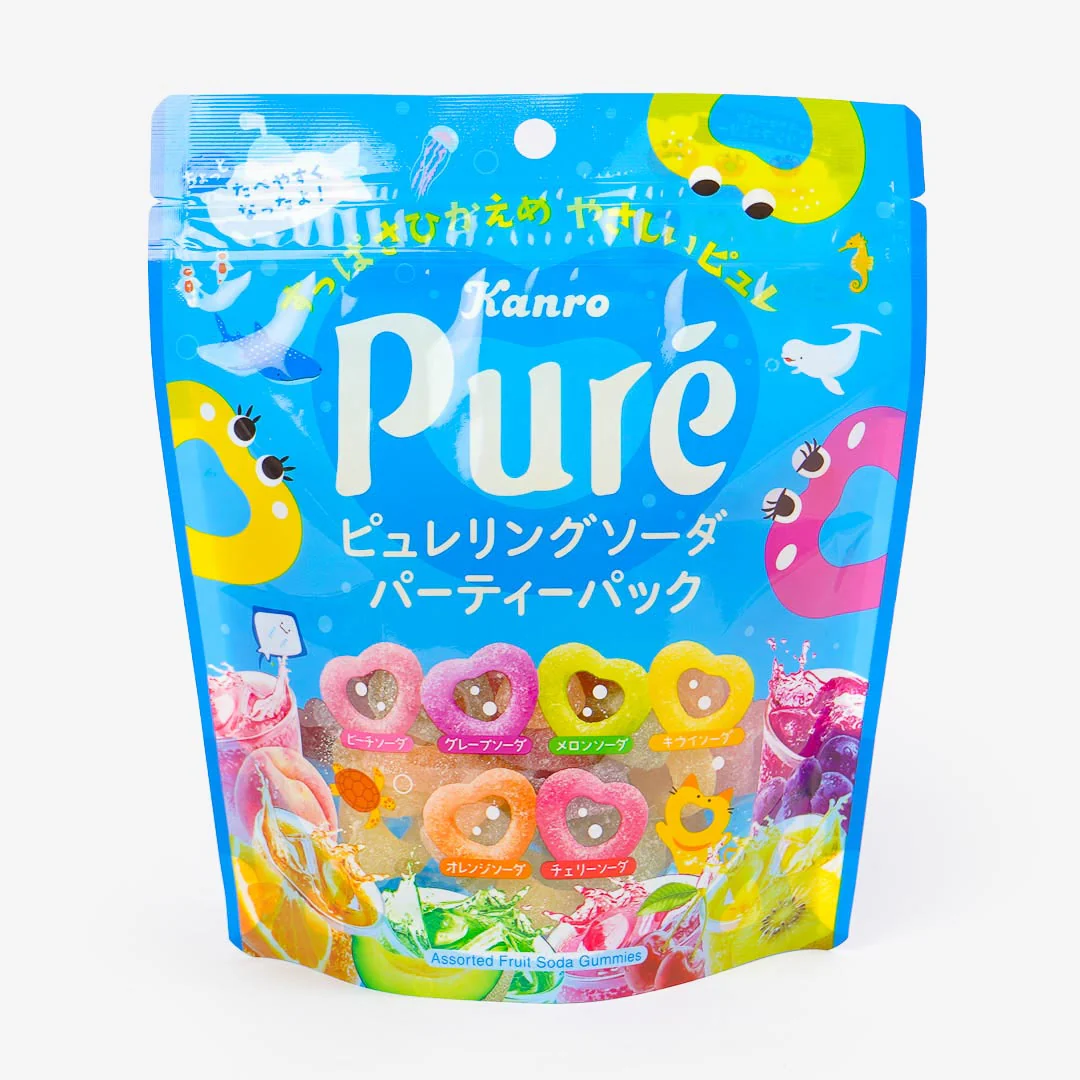 Kanro Puré Ring Gummy Party Pack - Soda