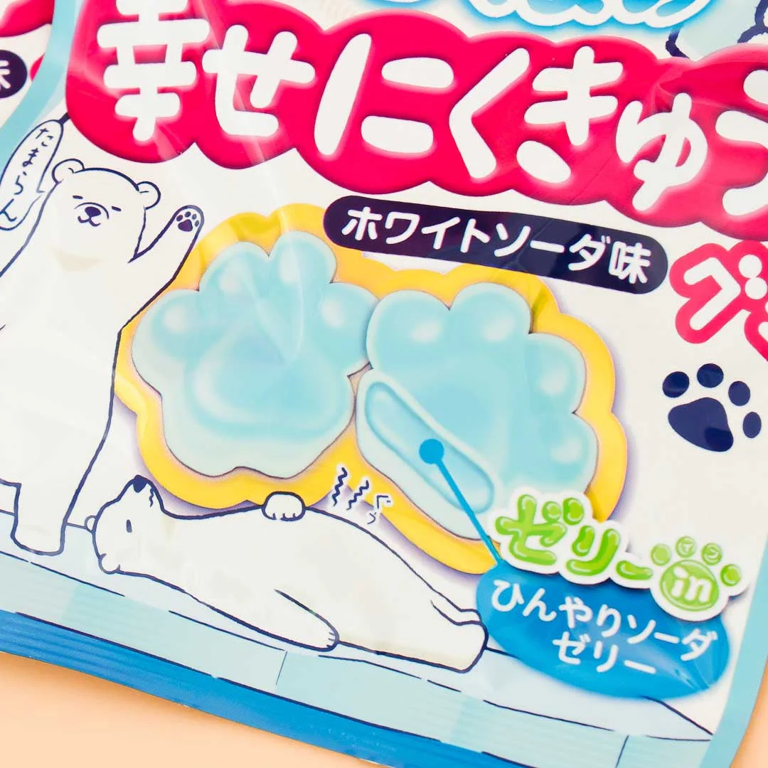 Happy Nikukyu Polar Bear Paw Gummies - White Soda - Image 3
