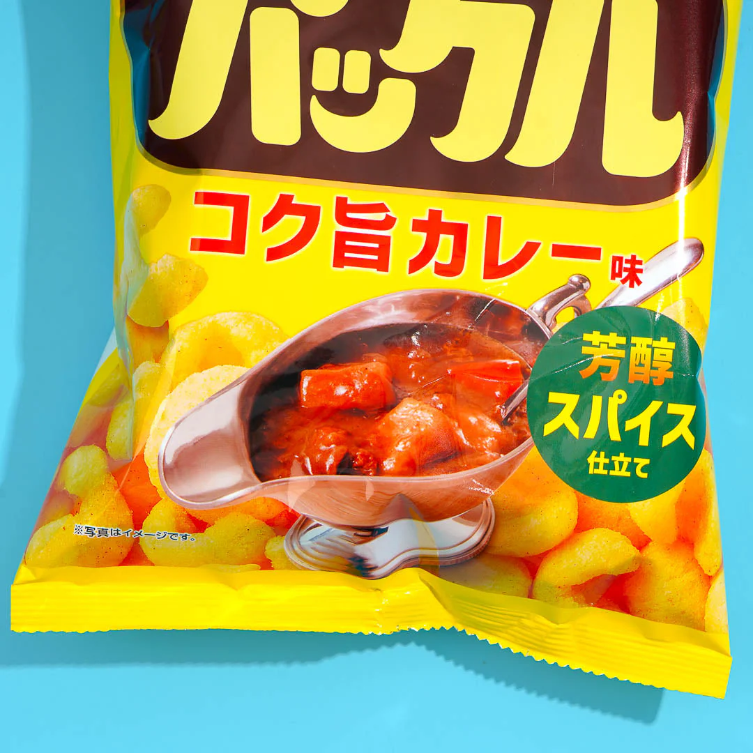 Tohato Puckle Corn Puff Snack - Rich Curry - Image 2