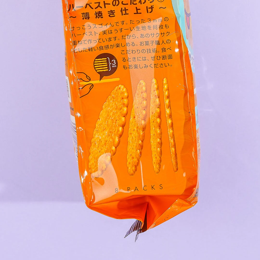 Tohato Smile Harvest Super Thin Biscuit Bag - Brown Sugar - Image 2