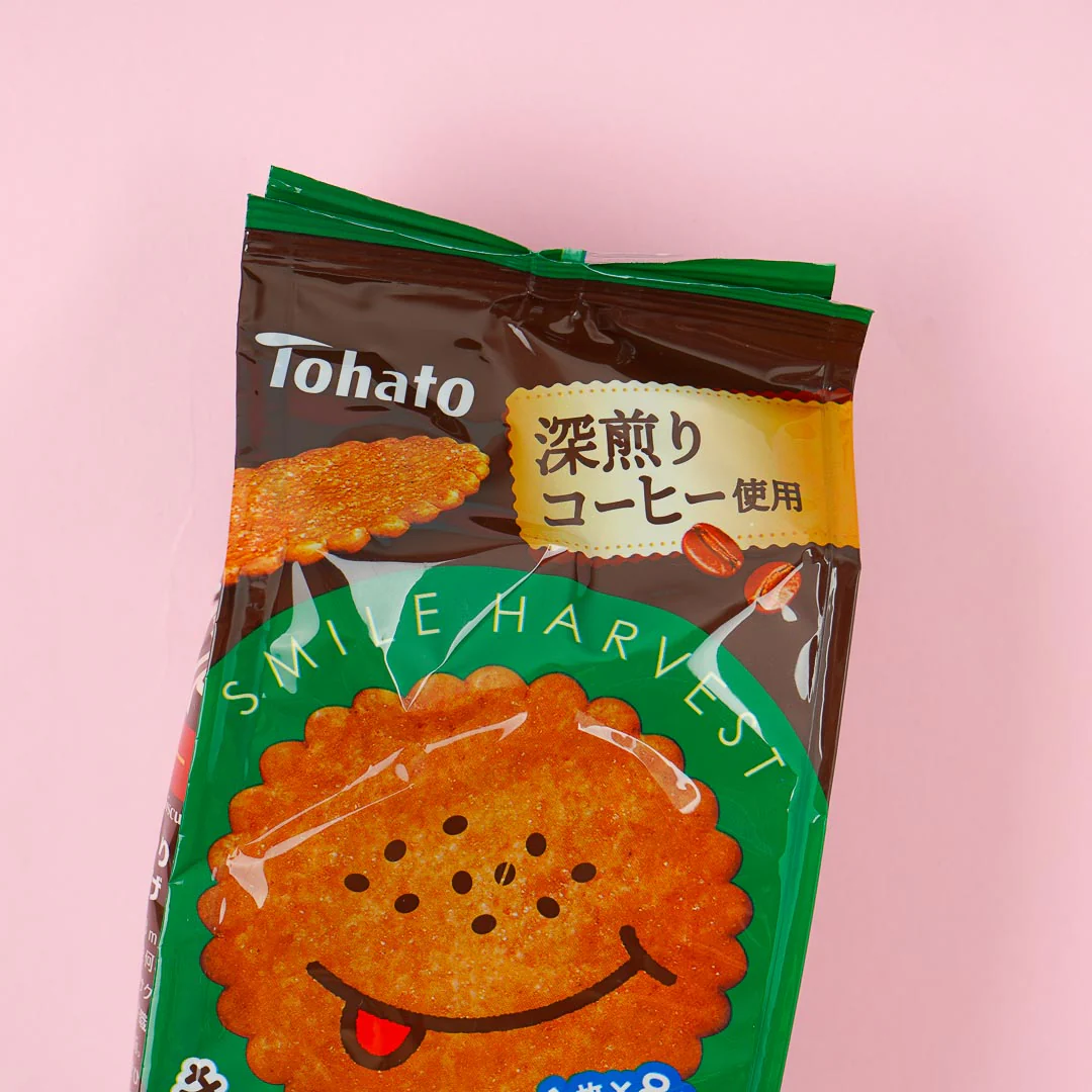 Tohato Smile Harvest Super Thin Biscuit Bags - Deep Roasted Coffee - Image 2