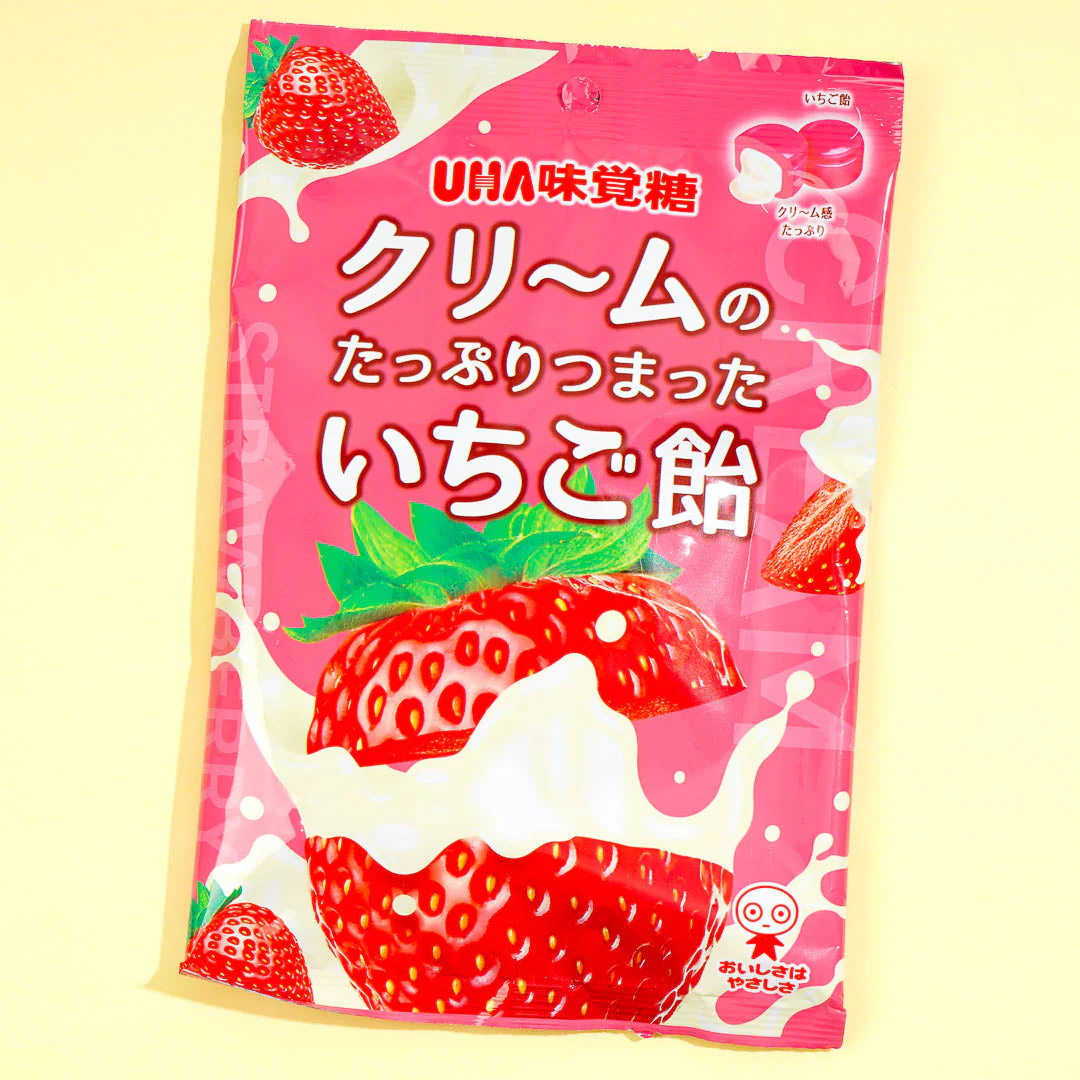 UHA Mikakuto Cream-Filled Strawberry Candy