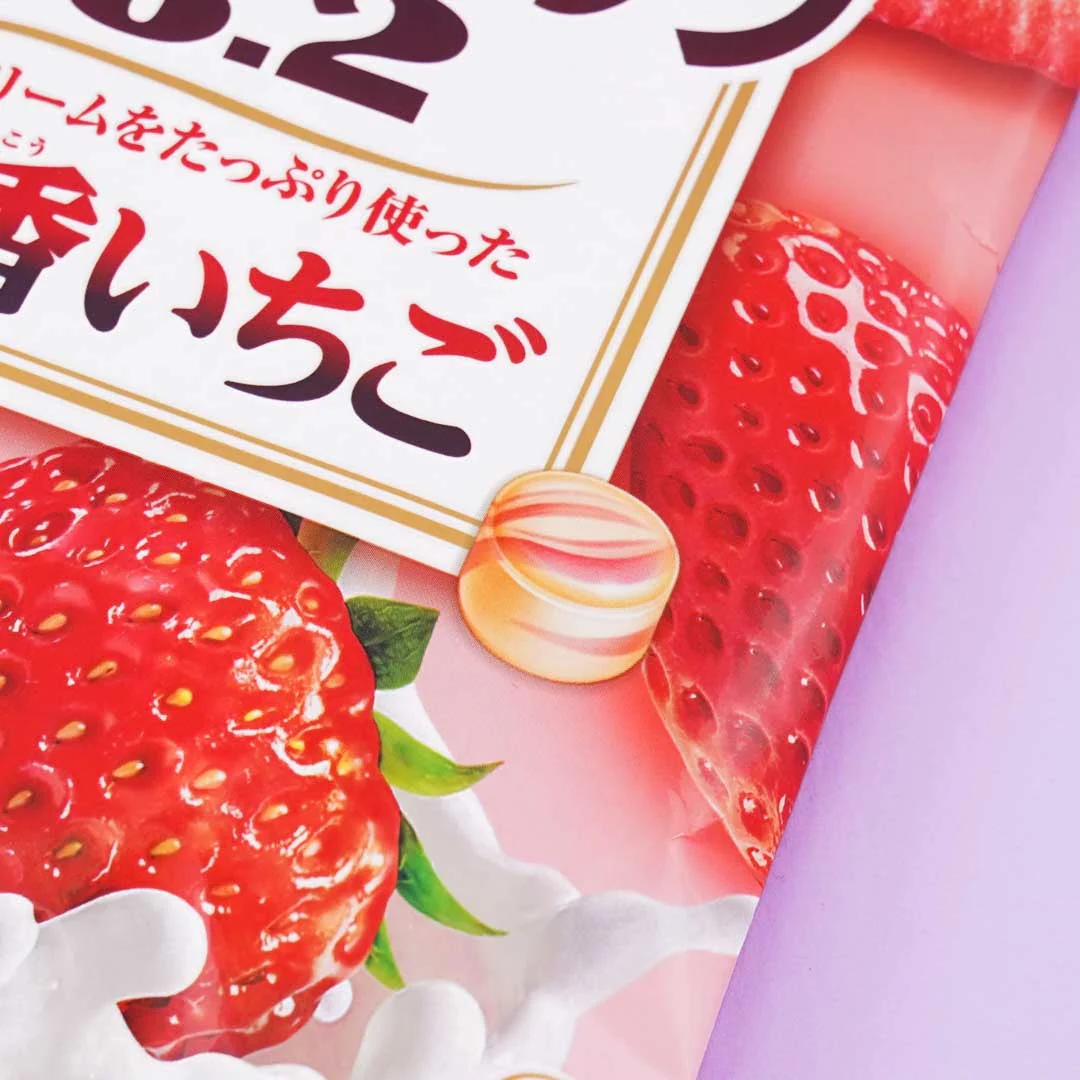 UHA Mikakuto Tokuno Milk 8.2 Strong Strawberry Candy - Image 2